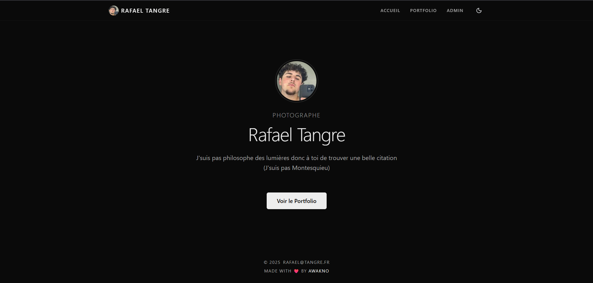 Portfolio de photographe